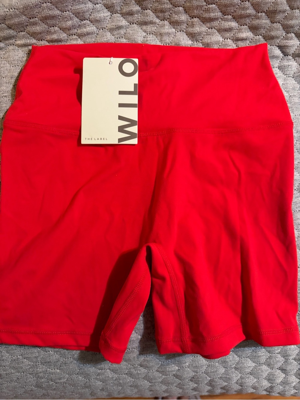 Willow Bright Red High-Rise Bike Shorts